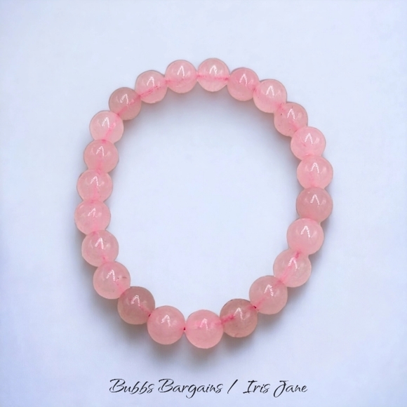 Rose Quartz Bracelet - 8mm - Natural - Picture 3 of 3